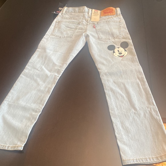 LEVIS X Disney MICKEY MOUSE 511 Slim Youth Jeans Disney Ltd Edition Size 8 - Picture 2 of 12